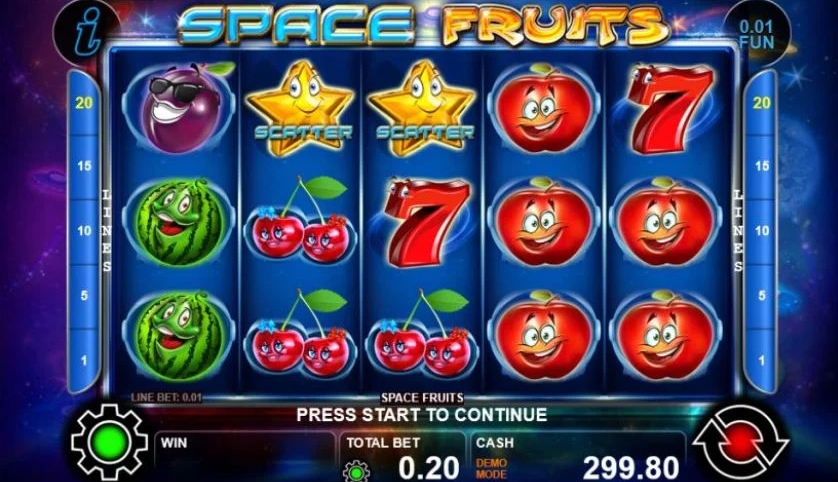 Space Fruits Slot Machine - Przegląd, Symbole i Free Spins